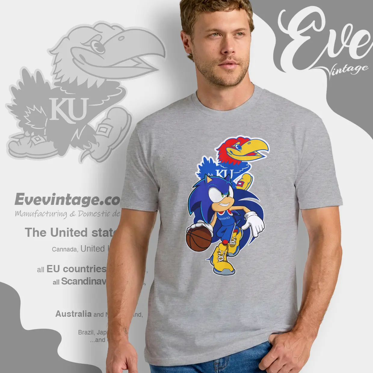 Kansas Jayhawks Sonic The Hedgehog Basketball T shirt Kansas Jayhawks Sonic The Hedgehog Basketball T shirt