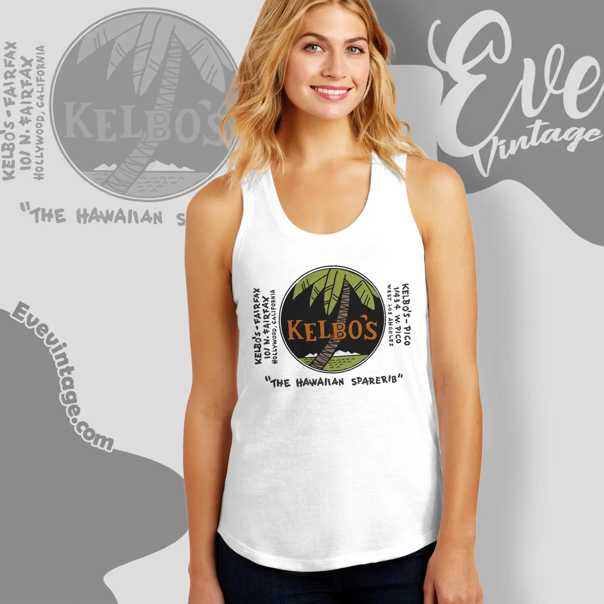 Kelbos Shirt Los Angeles Tiki Bar Tank Top Racerback Kelbos Shirt Los Angeles Tiki Bar Tank Top Racerback