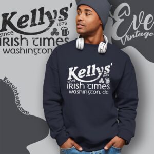 Kellys Irish Times Bar Shirt Washington Dc Dive Bar Sweatshirt
