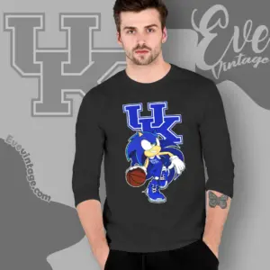 Kentucky Wildcats Sonic The Hedgehog Basketball Long Sleeve Tee