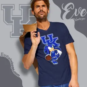 Kentucky Wildcats Sonic The Hedgehog Basketball V Neck TShirt