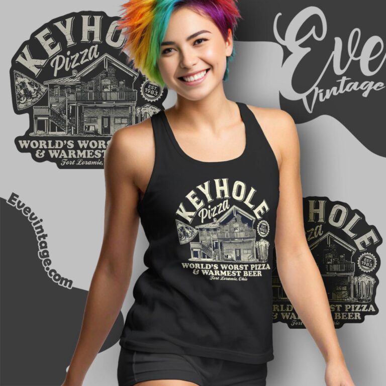 Keyhole Pizza Shirt Ohio Dive Bar Tank Top Racerback Keyhole Pizza Shirt Ohio Dive Bar Tank Top Racerback