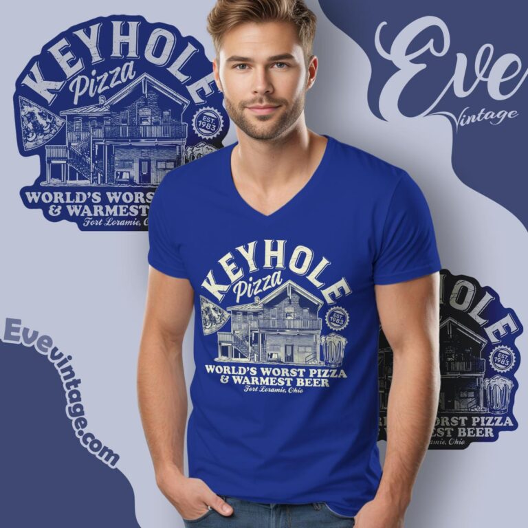 Keyhole Pizza Shirt Ohio Dive Bar V Neck TShirt Keyhole Pizza Shirt Ohio Dive Bar V Neck TShirt