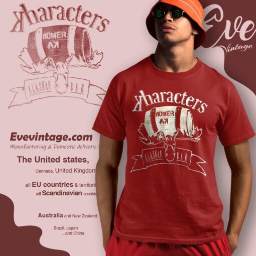 Kharacters Bar Tee – Homer Alaska Dive Bar Shirt