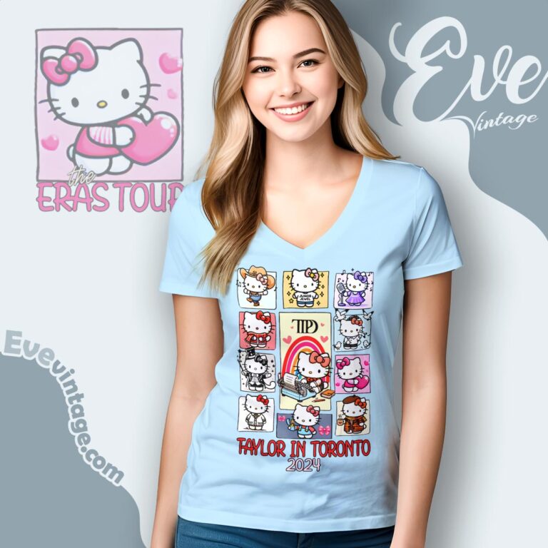 Kitty Eras Tour Taylor In Toronto 2024 Shirt V Neck TShirt Kitty Eras Tour Taylor In Toronto 2024 Shirt V Neck TShirt