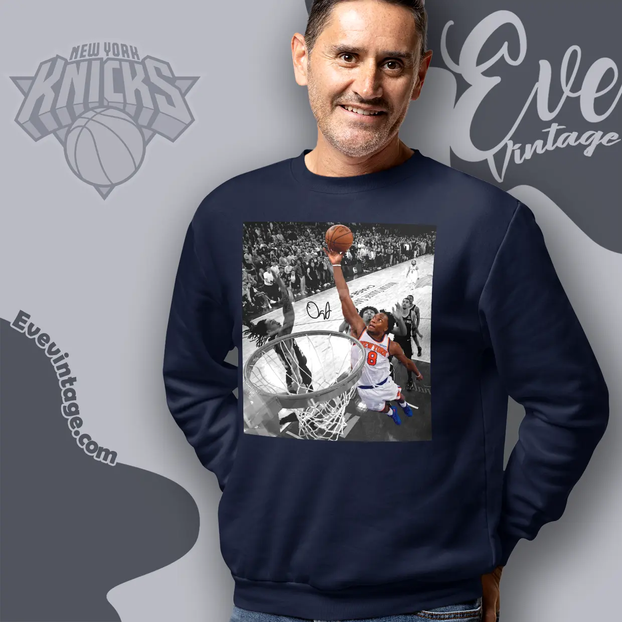 Knicks Og Anunoby Bucket Sweatshirt Knicks Og Anunoby Bucket Sweatshirt