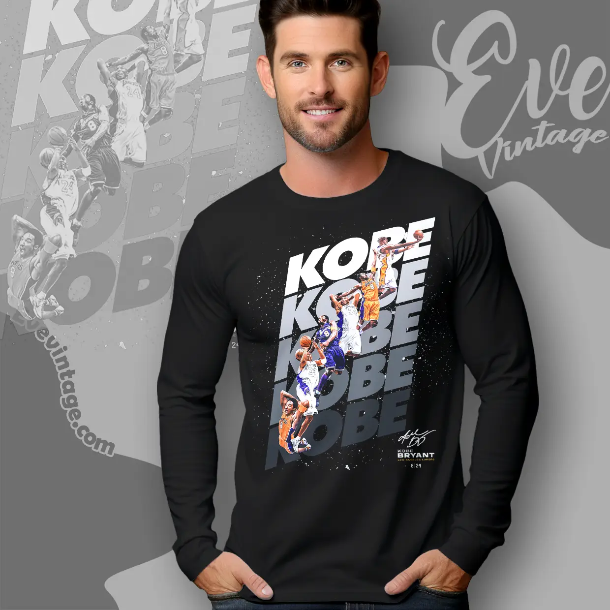 Kobe Bryant La Lakers Legend 8 24 Long Sleeve Tee Kobe Bryant La Lakers Legend 8 24 Long Sleeve Tee