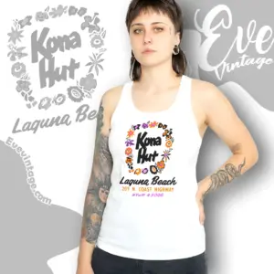 Kona Hut Shirt Laguna Beach Ca Tiki Bar Tank Top Racerback