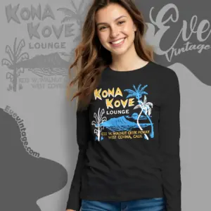 Kona Kove Lounge Shirt West Covina Tiki Bar Long Sleeve Tee