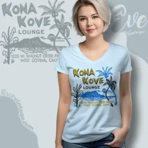 Kona Kove Lounge Shirt West Covina Tiki Bar V Neck TShirt