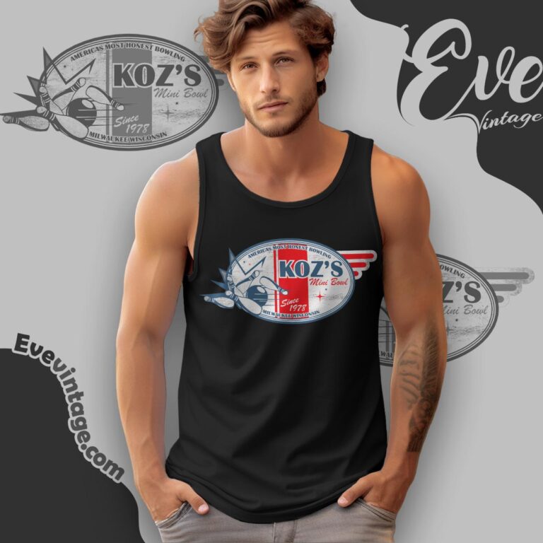 Koz's Mini Bowl Shirt Wisconsin Dive Bar Tank Top Racerback Koz's Mini Bowl Shirt Wisconsin Dive Bar Tank Top Racerback
