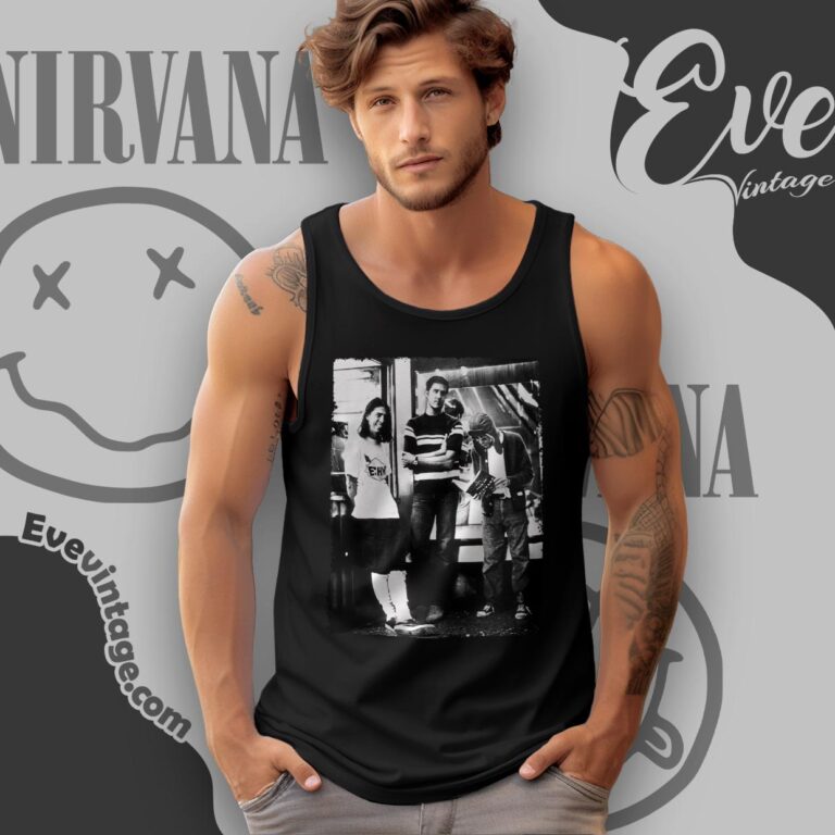 Kurt Cobain And 1993 Nirvana Band Shirt Tank Top Racerback Kurt Cobain And 1993 Nirvana Band Shirt Tank Top Racerback