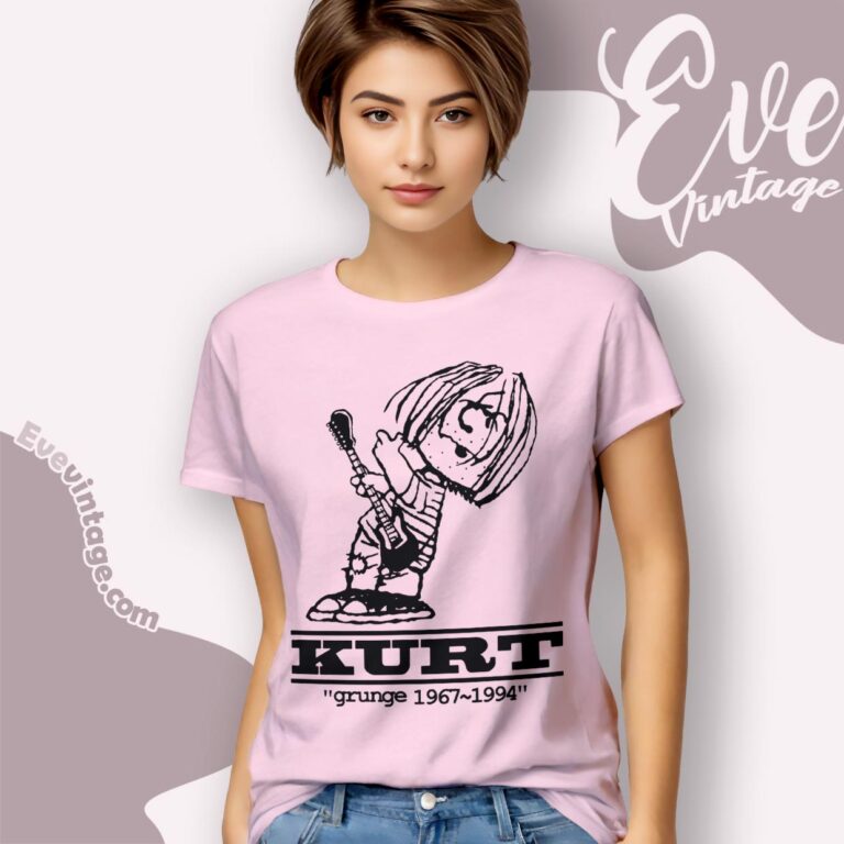 Kurt Cobain Charlie Brown Stye Parody Shirt Women T shirt Kurt Cobain Charlie Brown Stye Parody Shirt Women T shirt