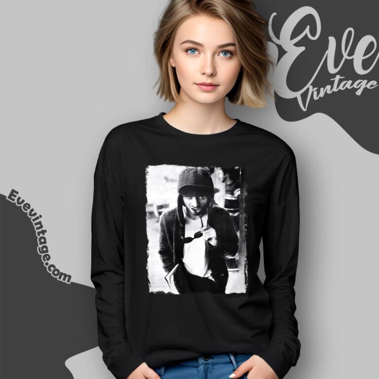 Kurt Cobain Nirvanas Nevermind Poster Shirt Long Sleeve Tee Kurt Cobain Nirvanas Nevermind Poster Shirt Long Sleeve Tee