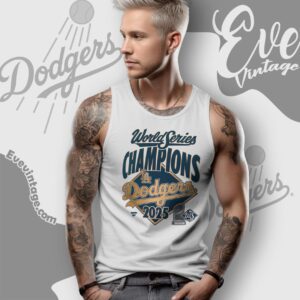 La Dodgers 2025 World Series Champions Locker Room Shirt Tank Top Racerback