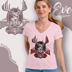 Laramie Buckhorn Bar Shirt Wyoming Dive Bar Tee V Neck TShirt