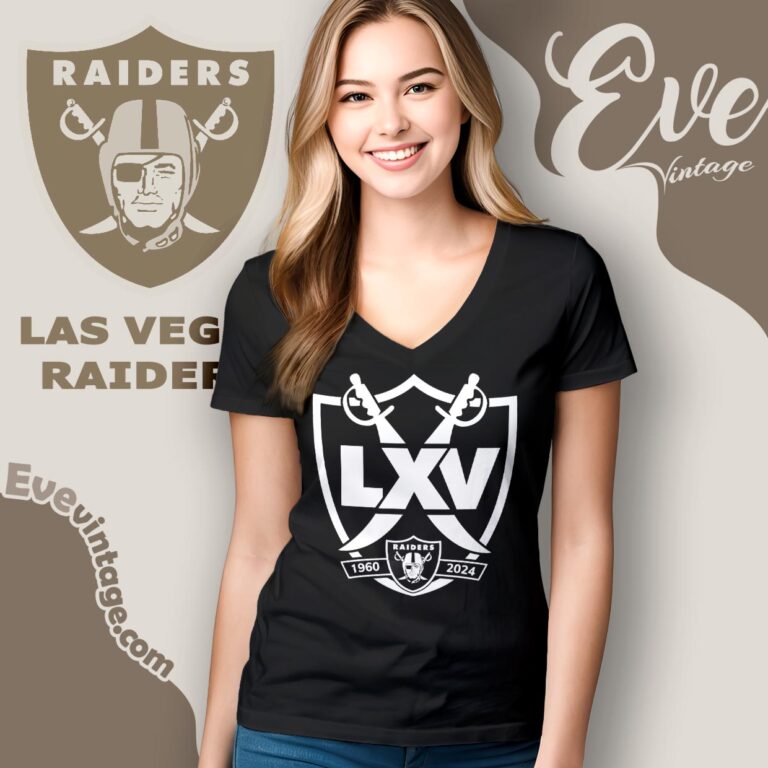 Las Vegas Raiders Anniversary 65th 2024 Shirt V Neck TShirt Las Vegas Raiders Anniversary 65th 2024 Shirt V Neck TShirt