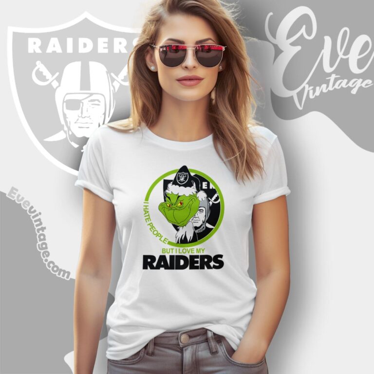 Las Vegas Raiders Christmas Grinch Shirt I Hate People But I Love My Raiders Women T Shirt Las Vegas Raiders Christmas Grinch Shirt I Hate People But I Love My Raiders Women T Shirt