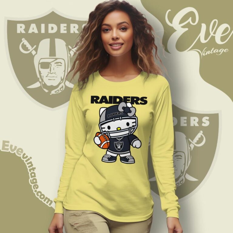 Las Vegas Raiders Hello Kitty Shirt Long Sleeve Tee Las Vegas Raiders Hello Kitty Shirt Long Sleeve Tee