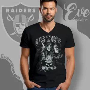 Las Vegas Raiders Horror Halloween V Neck TShirt