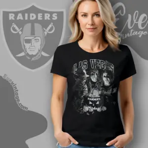 Las Vegas Raiders Horror Halloween Women T shirt