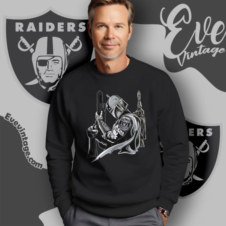 Las Vegas Raiders Mandalorian Star Wars Shirt Sweatshirt Las Vegas Raiders Mandalorian Star Wars Shirt Sweatshirt