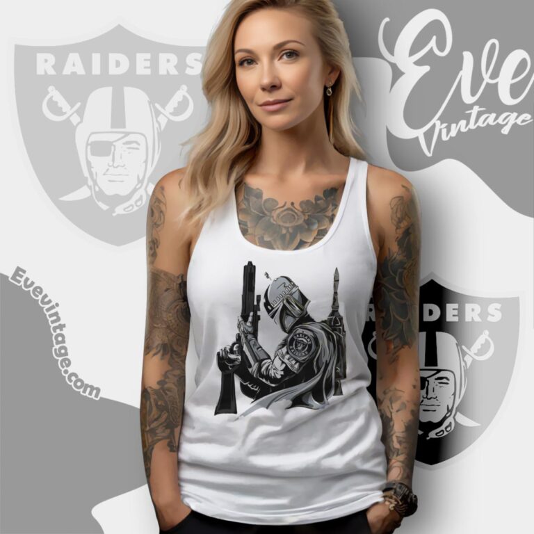 Las Vegas Raiders Mandalorian Star Wars Shirt Tank Top Racerback Las Vegas Raiders Mandalorian Star Wars Shirt Tank Top Racerback