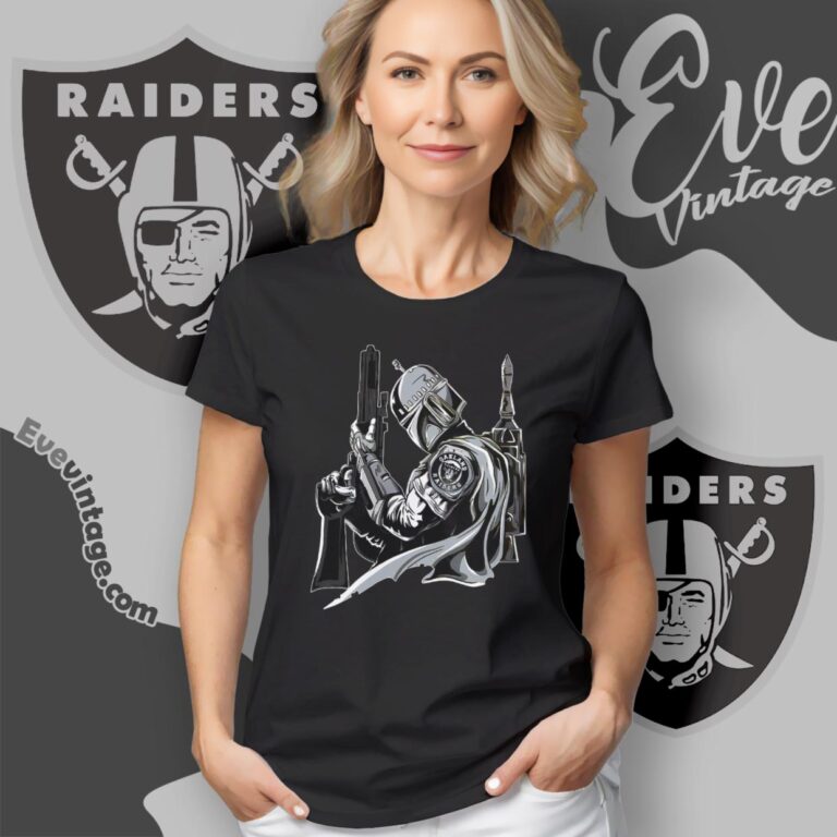 Las Vegas Raiders Mandalorian Star Wars Shirt Women T Shirt Las Vegas Raiders Mandalorian Star Wars Shirt Women T Shirt