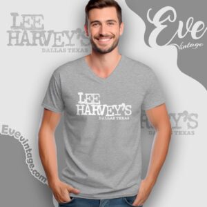 Lee harvey’s Bar Shirt Dallas Dive Bar V Neck TShirt