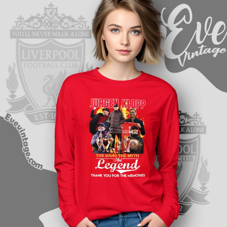 Liverpool Jurgen Klopp Thank You Shirt Long Sleeve Tee Liverpool Jurgen Klopp Thank You Shirt Long Sleeve Tee