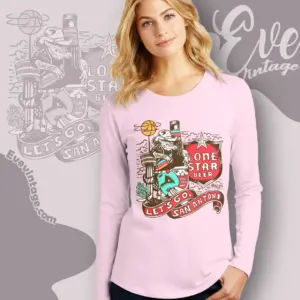 Lone Star Beer Shirt Lets Go San Antone Long Sleeve Tee