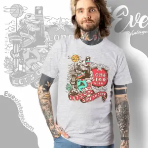 Lone Star Beer Shirt Lets Go San Antone T shirt