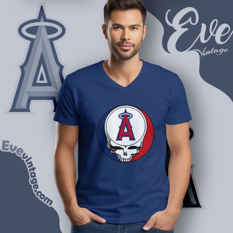 Los Angeles Angels Steal Your Face Grateful Dead Shirt V Neck TShirt Los Angeles Angels Steal Your Face Grateful Dead Shirt V Neck TShirt