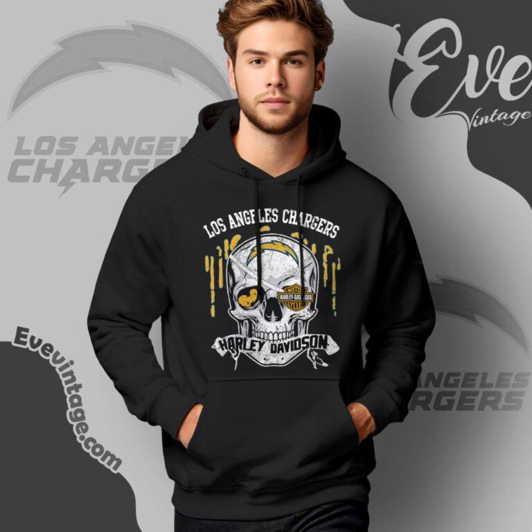 Los Angeles Chargers Harley Davidson Skull Shirt Hoodie Los Angeles Chargers Harley Davidson Skull Shirt Hoodie