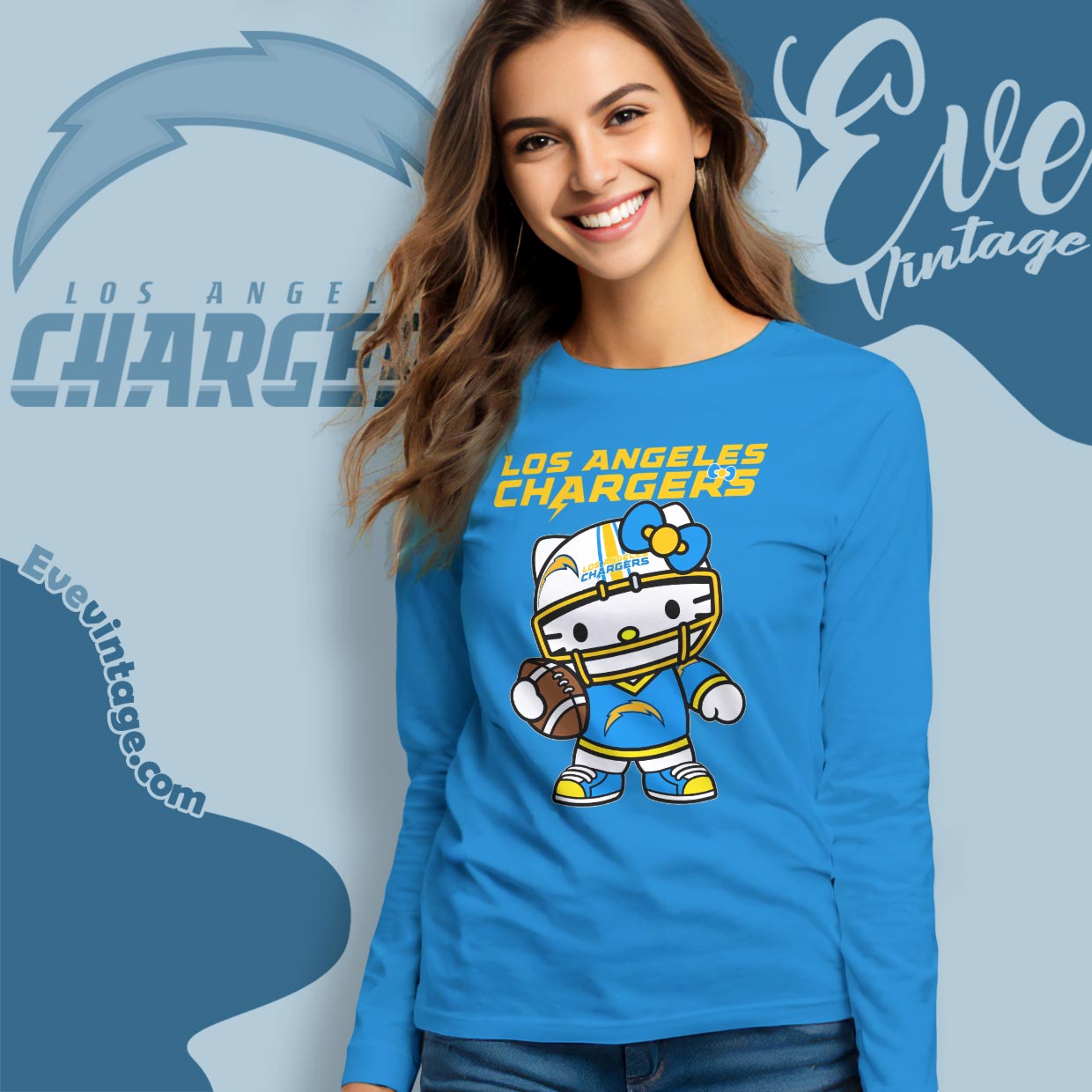 Los Angeles Chargers Hello Kitty Shirt Los Angeles Chargers Hello Kitty Shirt