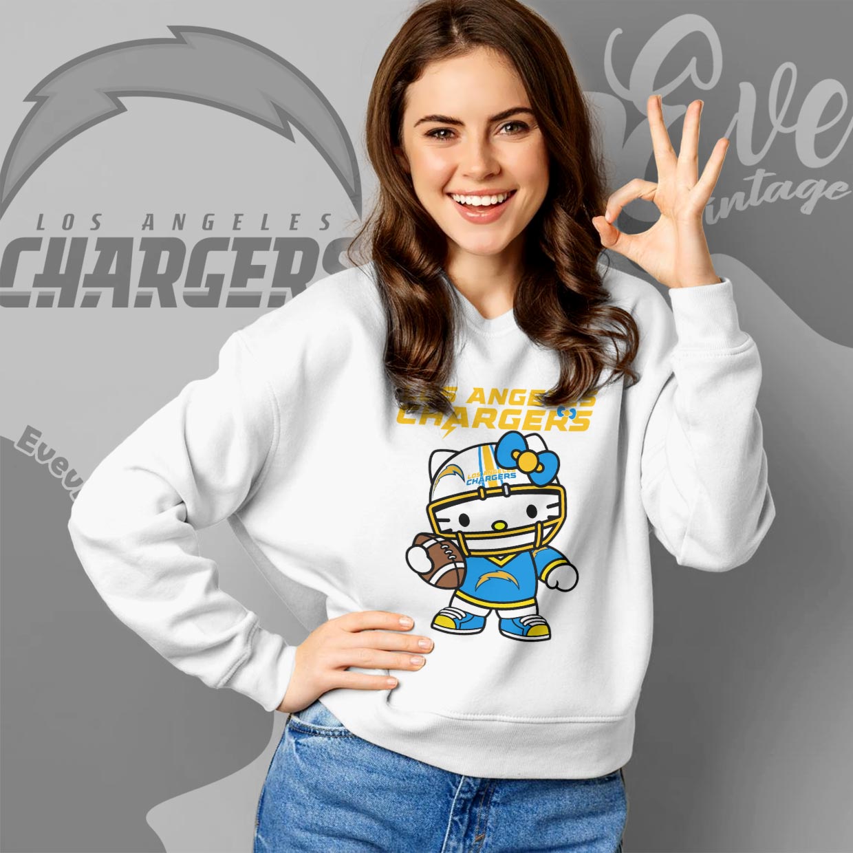 Los Angeles Chargers Hello Kitty Shirt Los Angeles Chargers Hello Kitty Shirt