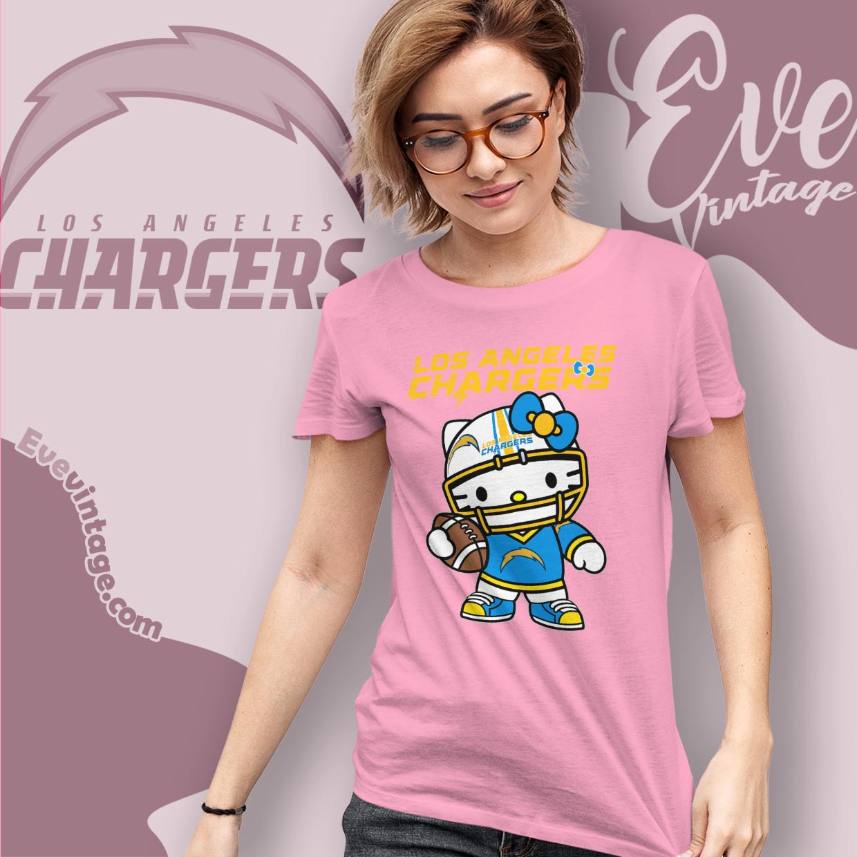 Los Angeles Chargers Hello Kitty Shirt Los Angeles Chargers Hello Kitty Shirt