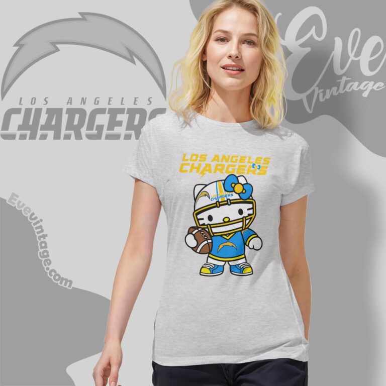 Los Angeles Chargers Hello Kitty Women T shirt Los Angeles Chargers Hello Kitty Women T shirt