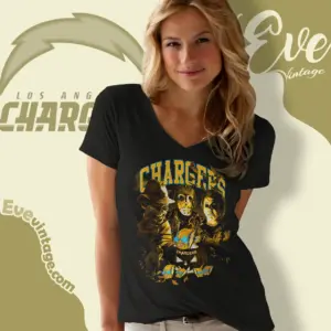 Los Angeles Chargers Horror Halloween V Neck TShirt
