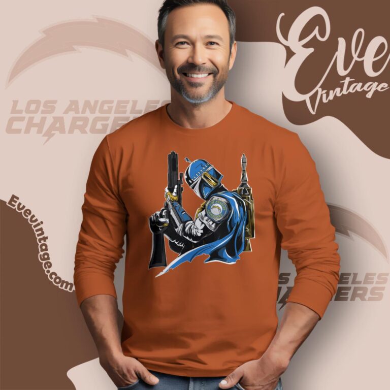 Los Angeles Chargers Mandalorian Star Wars Shirt Long Sleeve Tee Los Angeles Chargers Mandalorian Star Wars Shirt Long Sleeve Tee