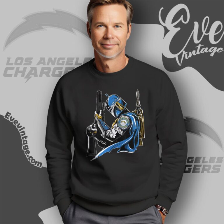 Los Angeles Chargers Mandalorian Star Wars Shirt Sweatshirt Los Angeles Chargers Mandalorian Star Wars Shirt Sweatshirt