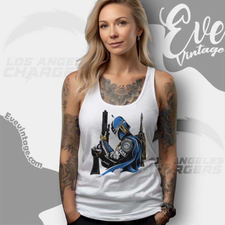 Los Angeles Chargers Mandalorian Star Wars Shirt Tank Top Racerback Los Angeles Chargers Mandalorian Star Wars Shirt Tank Top Racerback