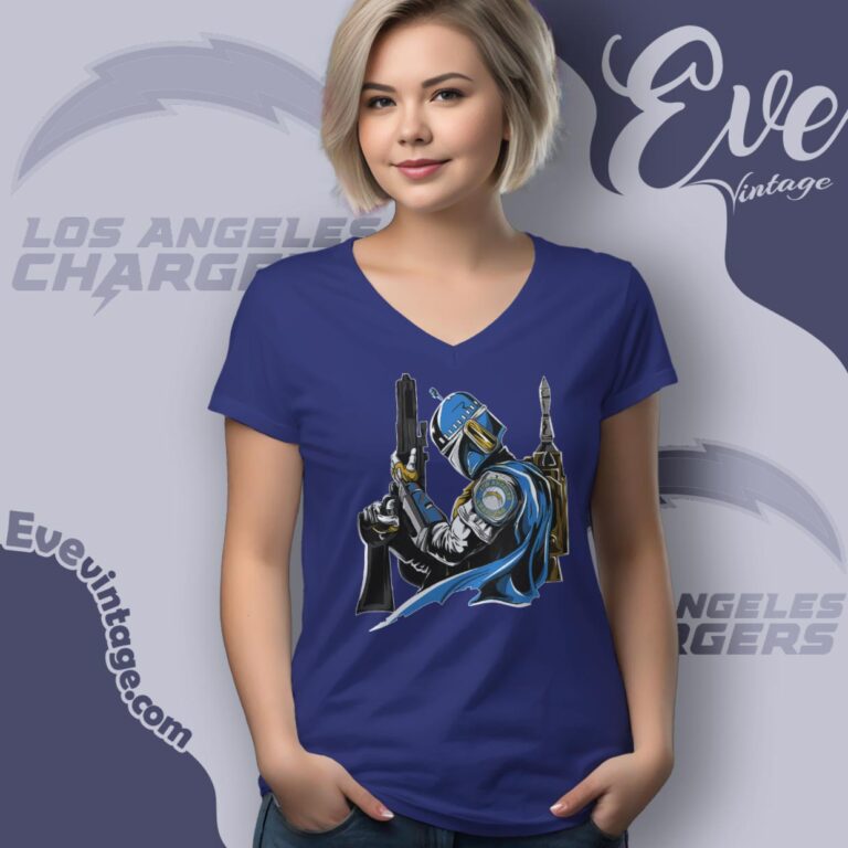 Los Angeles Chargers Mandalorian Star Wars Shirt V Neck TShirt Los Angeles Chargers Mandalorian Star Wars Shirt V Neck TShirt