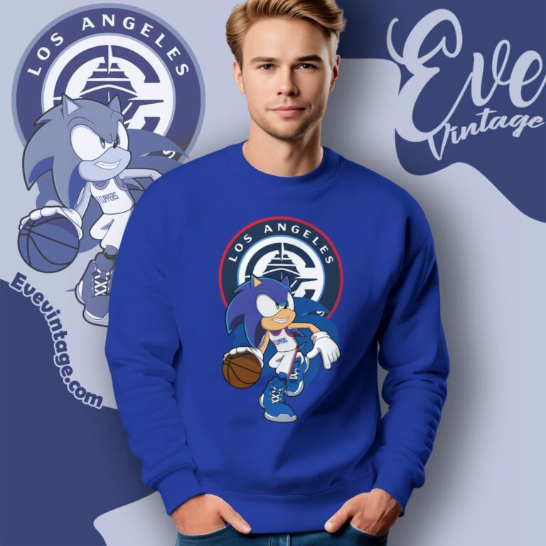Los Angeles Clippers Sonic The Hedgehog Shirt Sweatshirt Los Angeles Clippers Sonic The Hedgehog Shirt Sweatshirt