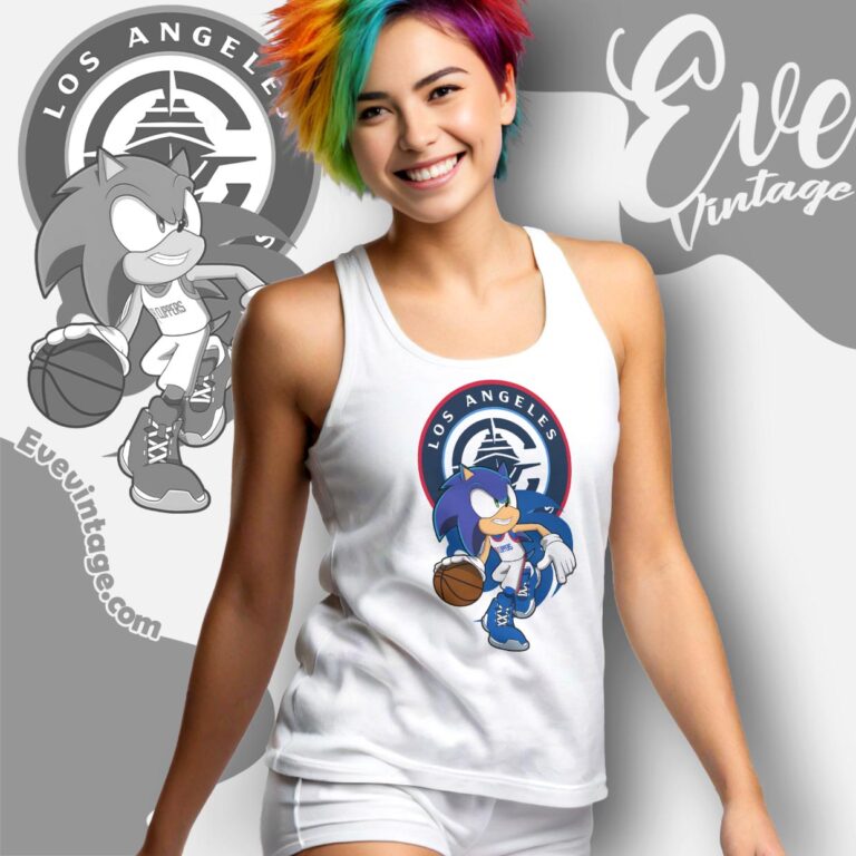 Los Angeles Clippers Sonic The Hedgehog Shirt Tank Top Racerback Los Angeles Clippers Sonic The Hedgehog Shirt Tank Top Racerback