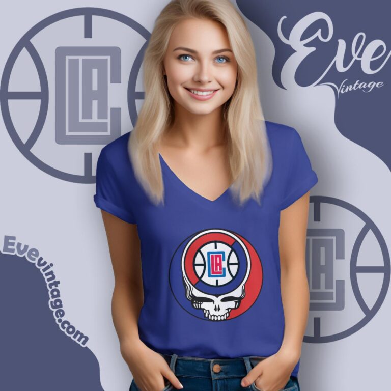 Los Angeles Clippers Steal Your Face Grateful Dead Shirt V Neck TShirt Los Angeles Clippers Steal Your Face Grateful Dead Shirt V Neck TShirt