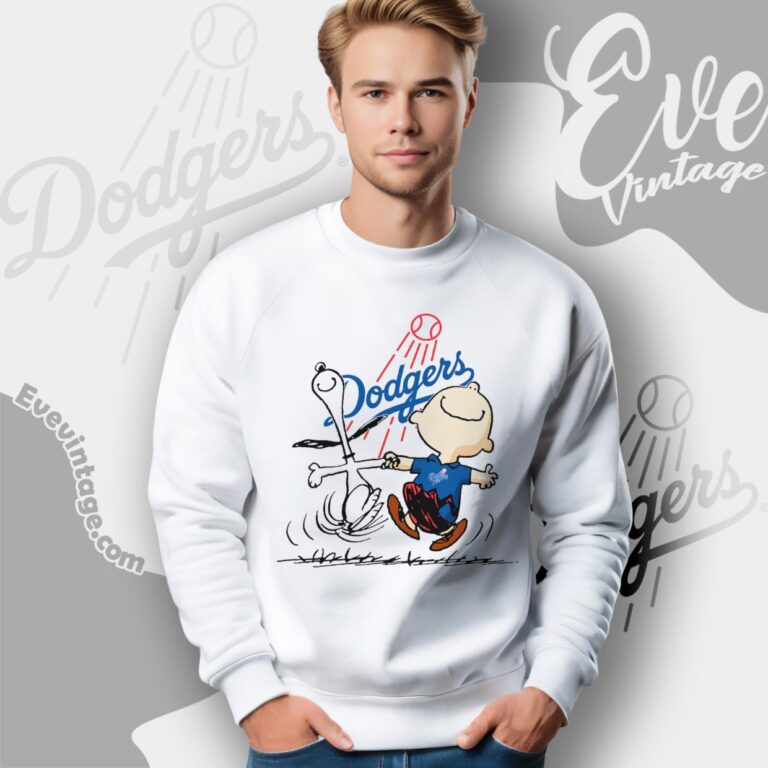 Los Angeles Dodgers Charlie Brown Snoopy Happy Dancing Shirt Sweatshirt Los Angeles Dodgers Charlie Brown Snoopy Happy Dancing Shirt Sweatshirt