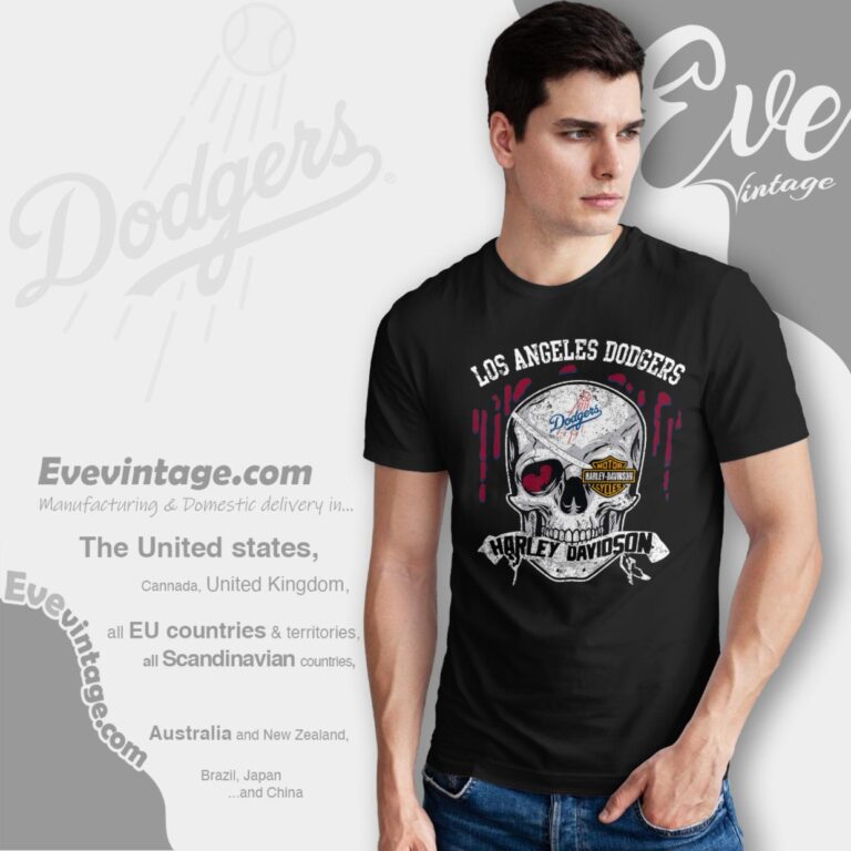 Los Angeles Dodgers Harley Davidson Skull Shirt T Shirt Los Angeles Dodgers Harley Davidson Skull Shirt T Shirt