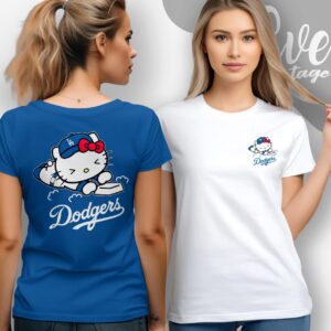 Los Angeles Dodgers Hello Kitty Sliding Into Base Shirt T shirt