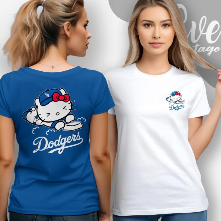 Los Angeles Dodgers Hello Kitty Sliding Into Base Shirt T shirt Los Angeles Dodgers Hello Kitty Sliding Into Base Shirt T shirt